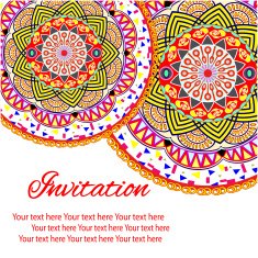 invitation mandala card N41