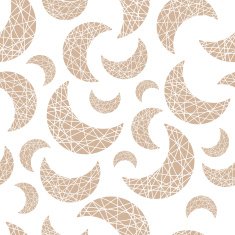 seamless pattern crescent of threads in the night sky