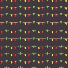 seamless pattern of colored light bulbs garlands