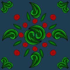 floral ornament painted hands N9
