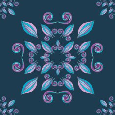 floral ornament painted hands N10