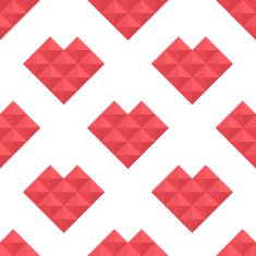 seamless pattern hearts of triangles N4