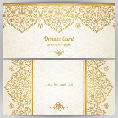 Vintage ornate cards in oriental style N33