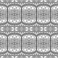 Vector Seamless Monochrome Abstract Pattern N35