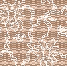 Beige lace vector fabric seamless pattern