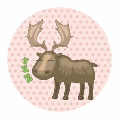 animal moose cartoon theme elements N8