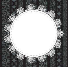 Elegant doily on lace gentle background N24