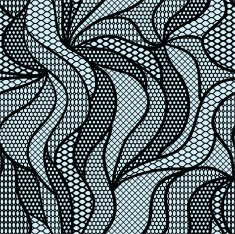 Black lace vector fabric seamless pattern N25