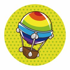 style hot air ballon theme elements vector eps N87