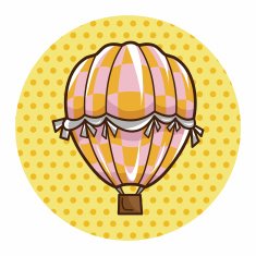 style hot air ballon theme elements vector eps N92