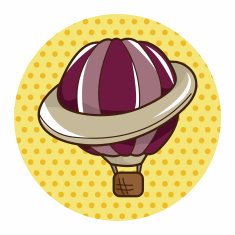 style hot air ballon theme elements vector eps N93