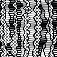 Black lace vector fabric seamless pattern N27