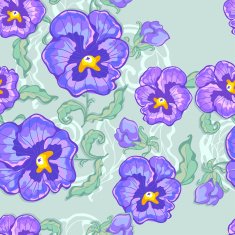 tropic floral background with pansy