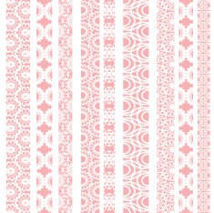 Lace ribbons vector fabric seamless pattern