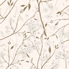 elegant floral seamless pattern over beige N4