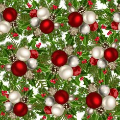 Christmas seamless background Vector illustration