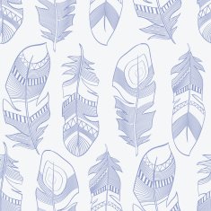 seamless ethnic Indian feathers plumage pattern
