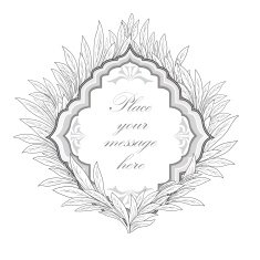 Floral border for natural label design