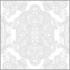unique coloring book square page for adults - floral authentic N55