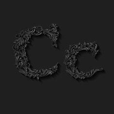Decorated letter c N3