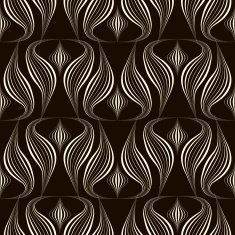 Vector seamless pattern monochrome ornament