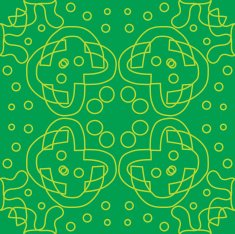 Yellow Lines Symmetry Pattern