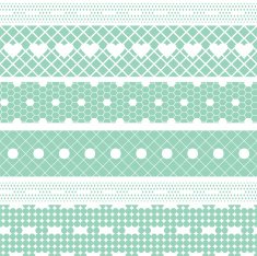 White lace ribbons vector fabric seamless pattern free image download