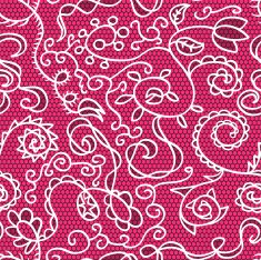 Pink lace vector fabric seamless pattern N4
