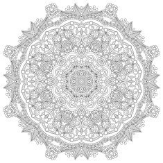 Circle lace ornament round ornamental geometric doily pattern N11