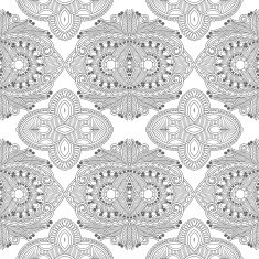 unique coloring book square page for adults - floral authentic N65