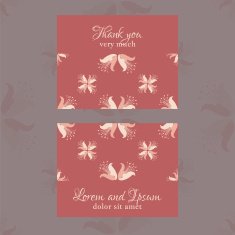 Business Card with geometric floral patternÂ N2