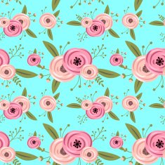 Vector seamless pattern with roses N5