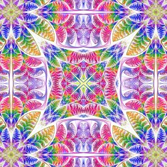 Symmetrical multicolored pattern of the leaves