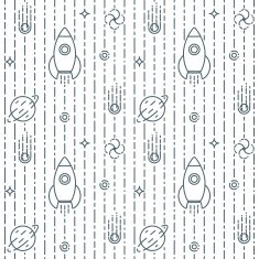 Space abstract pattern outline style