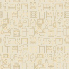 Furniture abstract pattern outline style