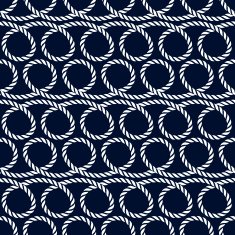 Nautical seamless pattern with rope Vector background