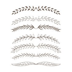 set of floral decorations