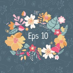 frame of flowers N7