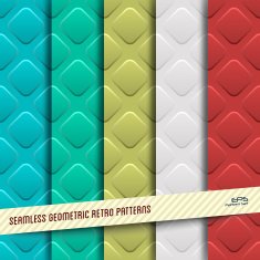 Square pattern seamless abstract background set