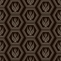 Vector seamless pattern monochrome ornament N3