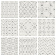 Set of vector seamless pattern Simple geometric backgrounds Modern texture