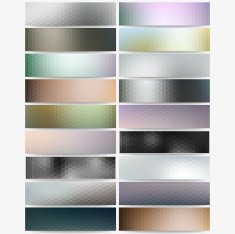 Abstract hexagonal headers set blurred design vector web banners collection