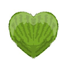 Watermelon heart shape for your design