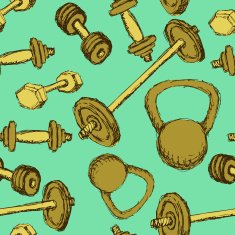 Sketch weights in vintage style N2