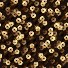 Golden sequins pattern - black background N2