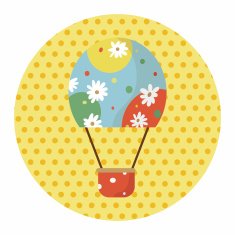 style hot air ballon theme elements vector eps N104