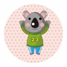 animal koala winter cartoon theme elements N3