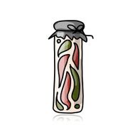 Bank of pickled paprika sketch for your design N3