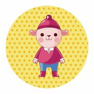 animal sheep winter cartoon theme elements N3