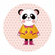 animal panda winter cartoon theme elements N5